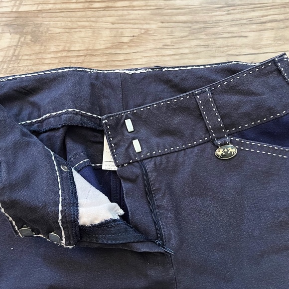 Equine Couture Blakely Knee Patch Breeches Contrast Saddle Stitch Horse Size 30 - Picture 9 of 9